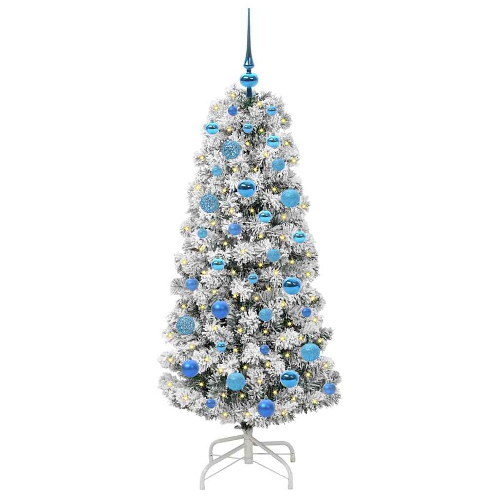 Artificial Hinged Christmas Tree Green and White 150 cm