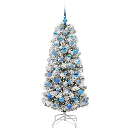 Artificial Hinged Christmas Tree Green and White 150 cm