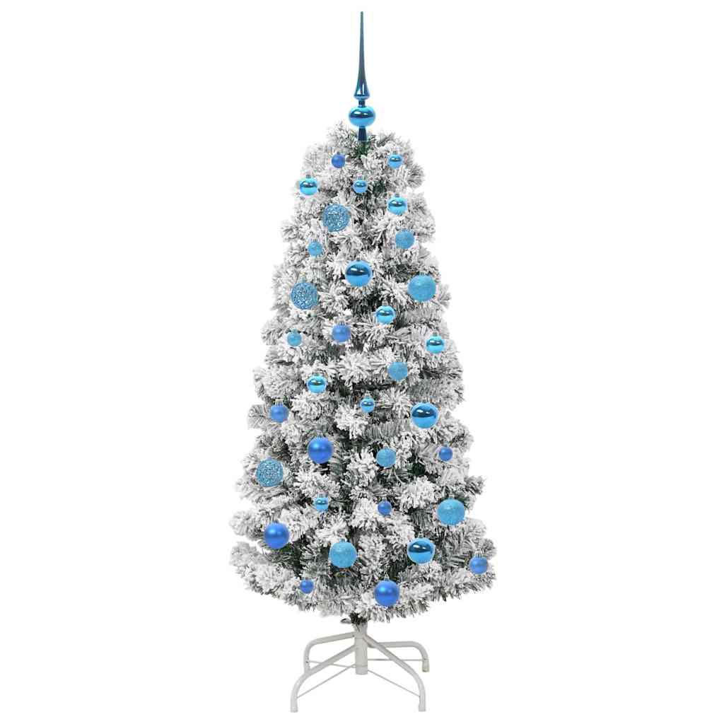 Artificial Hinged Christmas Tree Green and White 150 cm