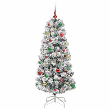 Artificial Hinged Christmas Tree Green and White 150 cm