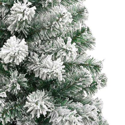 Artificial Hinged Christmas Tree Green and White 180 cm