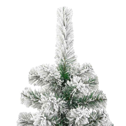 Artificial Hinged Christmas Tree Green and White 210 cm