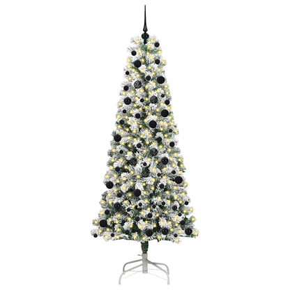 Artificial Hinged Christmas Tree Green and White 240 cm