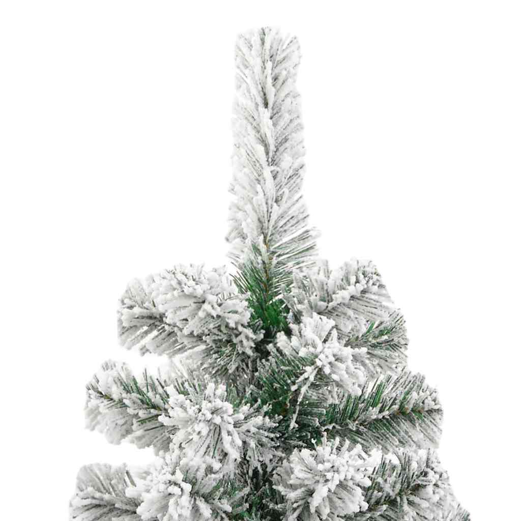 Artificial Hinged Christmas Tree Green and White 240 cm