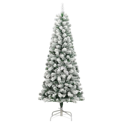 Artificial Hinged Christmas Tree Green and White 240 cm