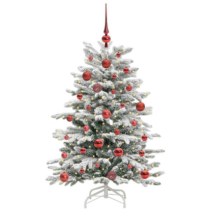 Artificial Hinged Christmas Tree White 120 cm PE and PVC