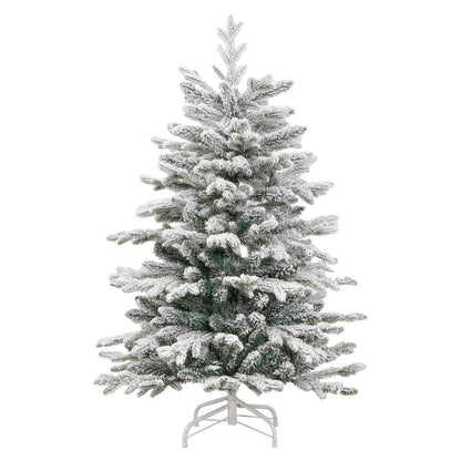 Artificial Hinged Christmas Tree White 120 cm PE and PVC