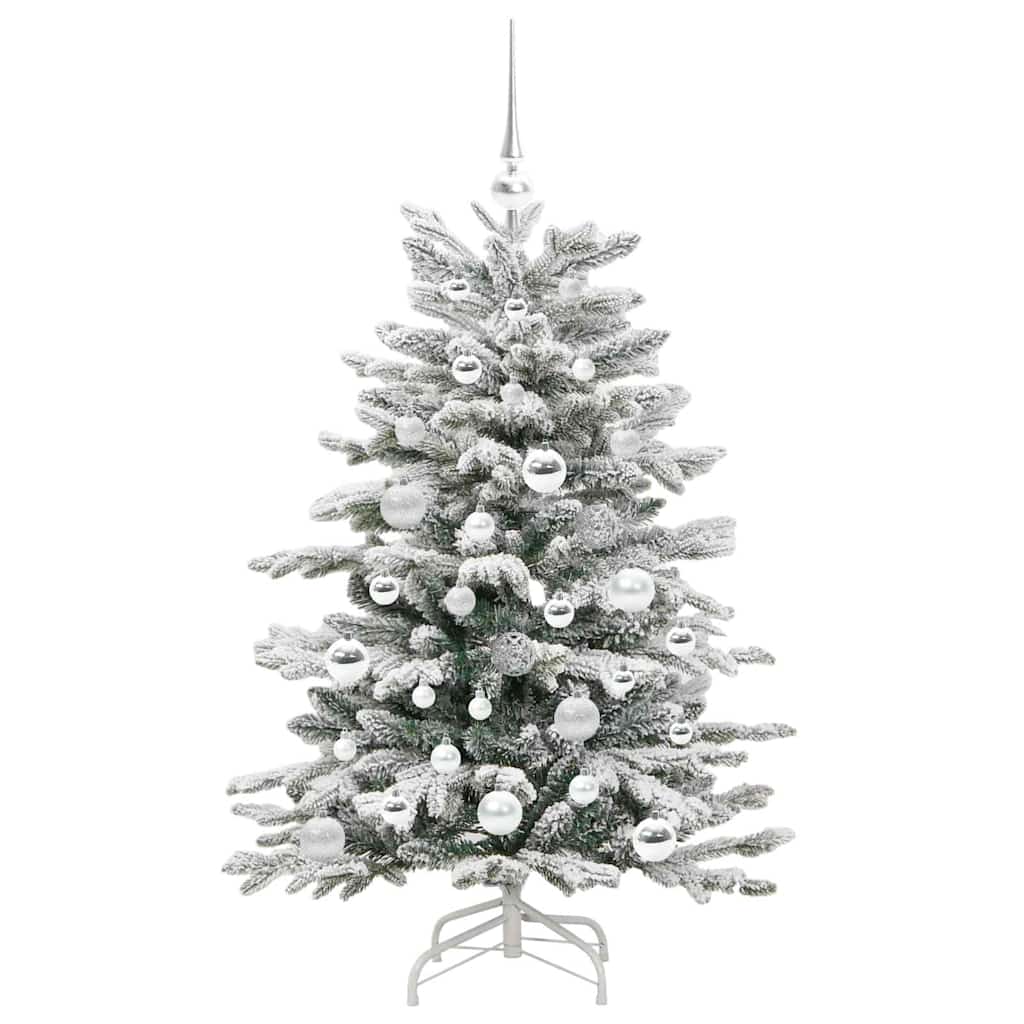 Artificial Hinged Christmas Tree White 120 cm PE and PVC