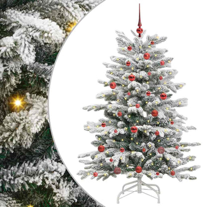 Artificial Hinged Christmas Tree White 150 cm PE and PVC