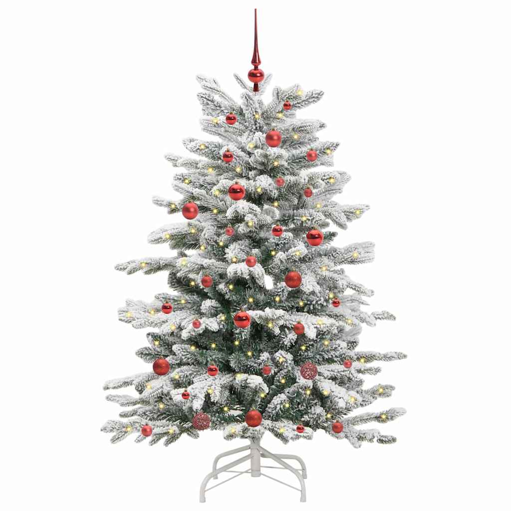 Artificial Hinged Christmas Tree White 150 cm PE and PVC
