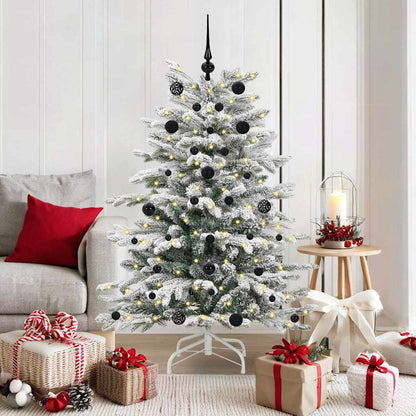 Artificial Hinged Christmas Tree White 150 cm PE and PVC