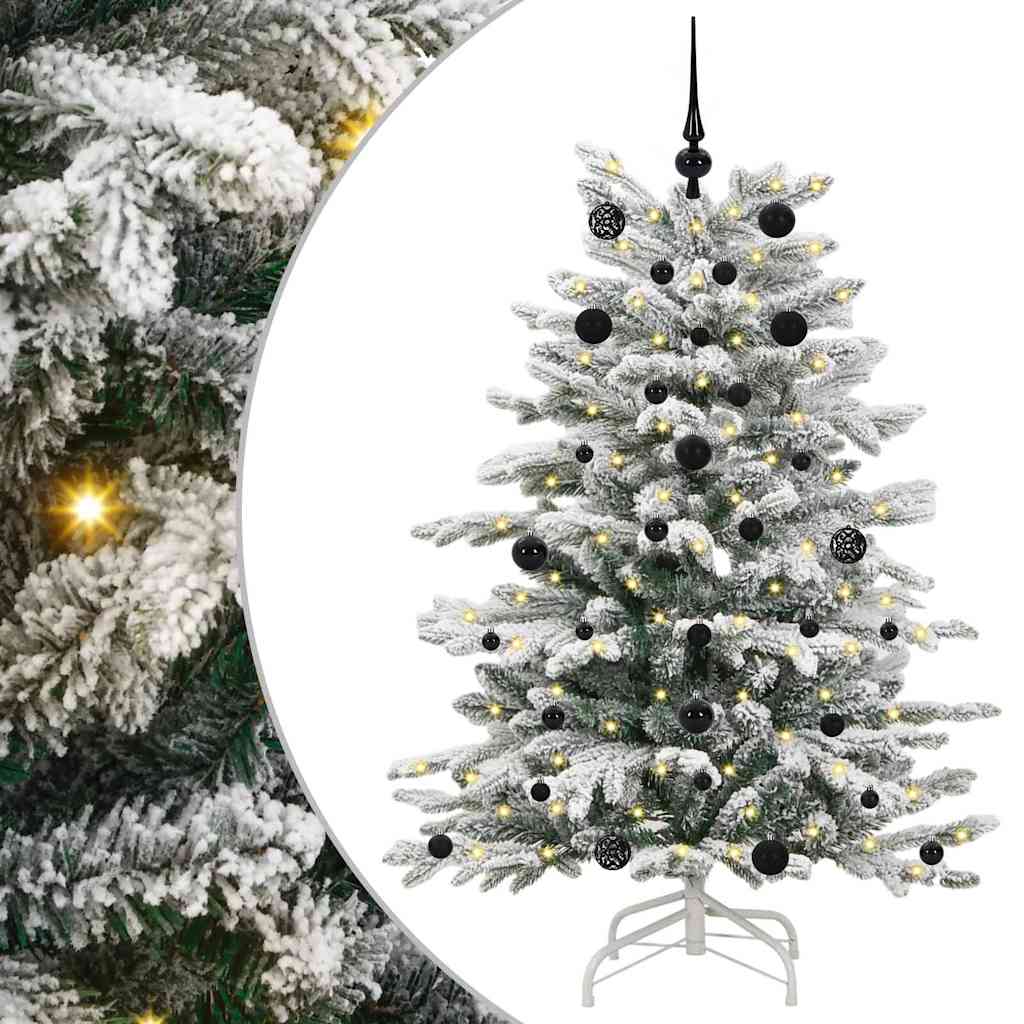 Artificial Hinged Christmas Tree White 150 cm PE and PVC
