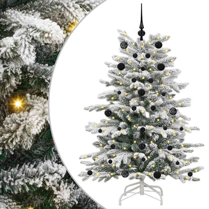 Artificial Hinged Christmas Tree White 150 cm PE and PVC