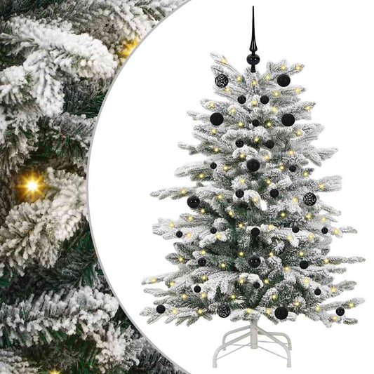 Artificial Hinged Christmas Tree White 150 cm PE and PVC