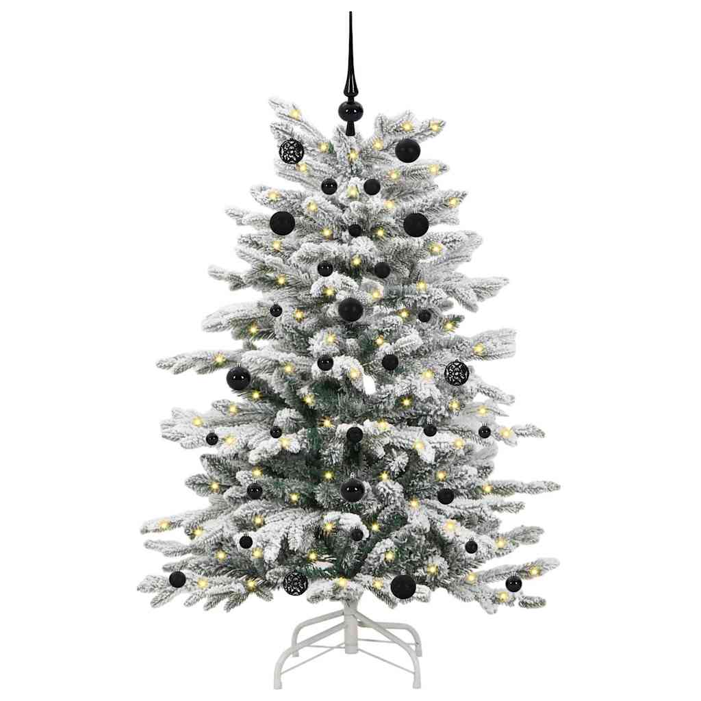 Artificial Hinged Christmas Tree White 150 cm PE and PVC