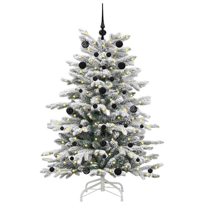 Artificial Hinged Christmas Tree White 150 cm PE and PVC