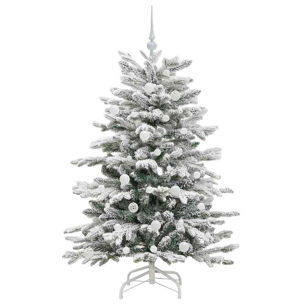 Artificial Hinged Christmas Tree White 150 cm PE and PVC