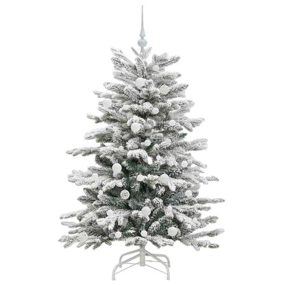 Artificial Hinged Christmas Tree White 150 cm PE and PVC
