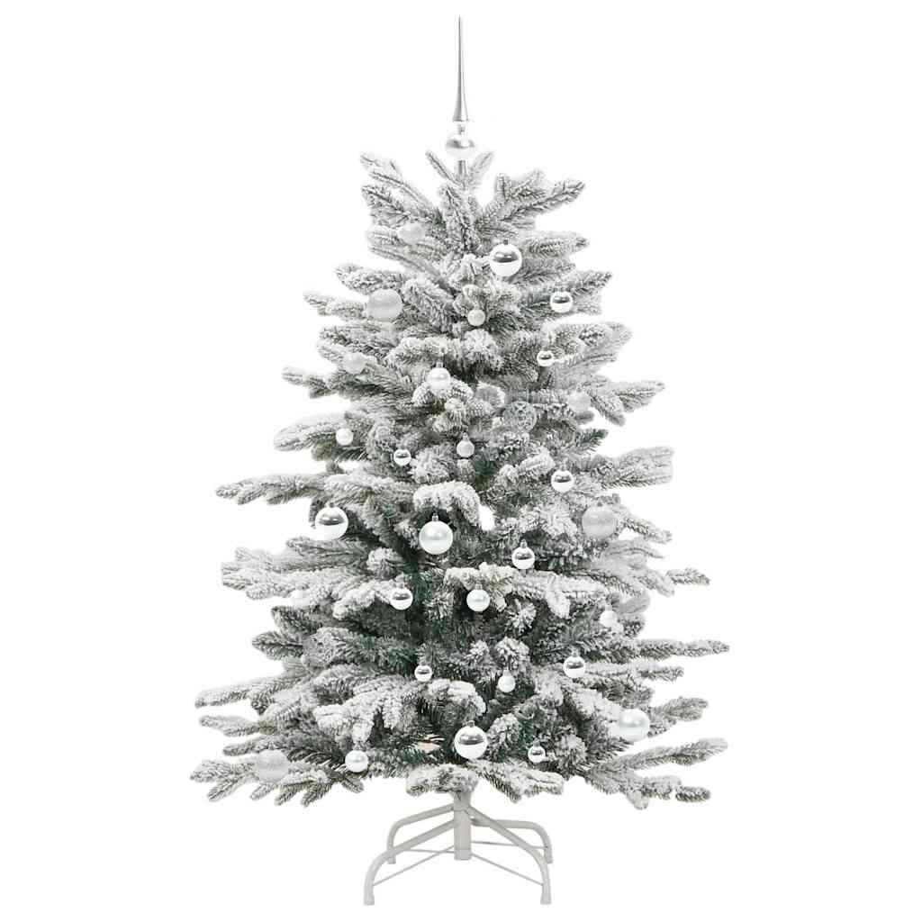 Artificial Hinged Christmas Tree White 150 cm PE and PVC