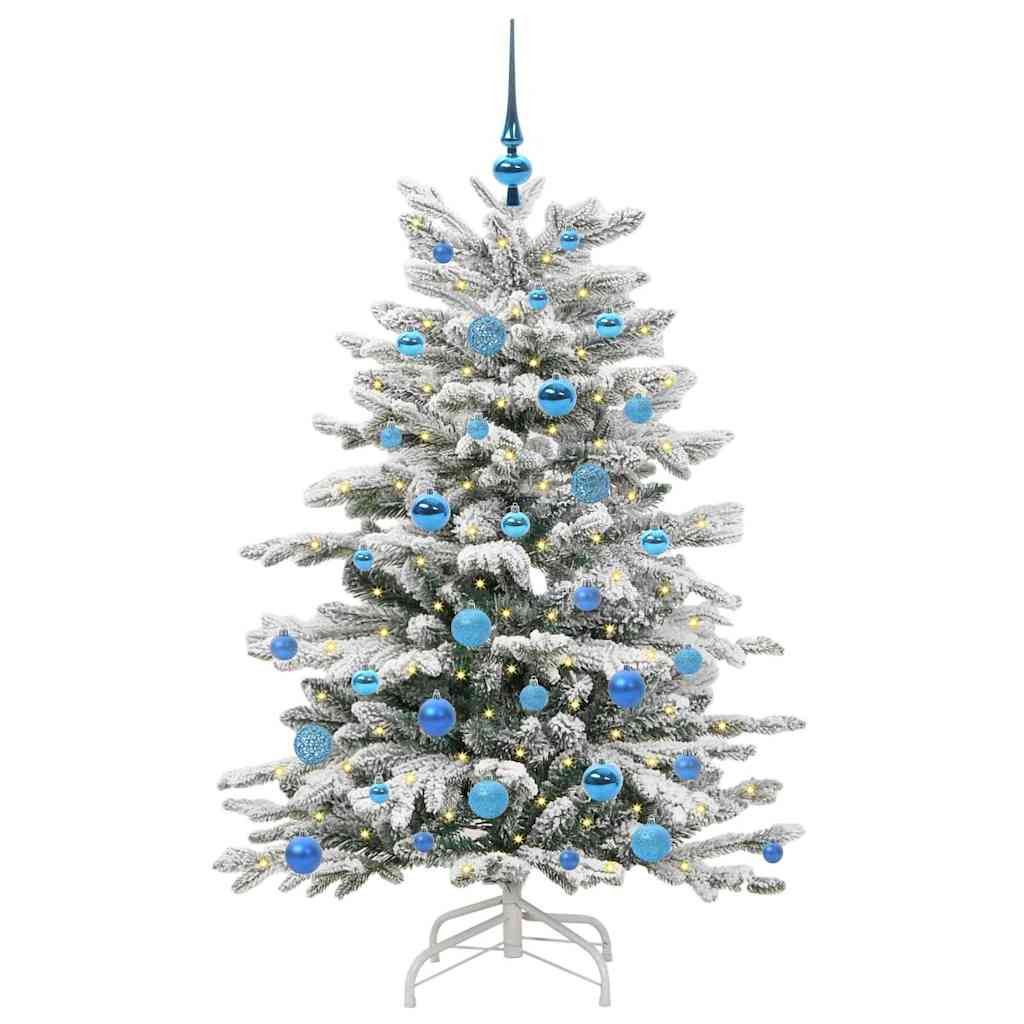 Artificial Hinged Christmas Tree White 150 cm PE and PVC