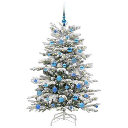 Artificial Hinged Christmas Tree White 150 cm PE and PVC