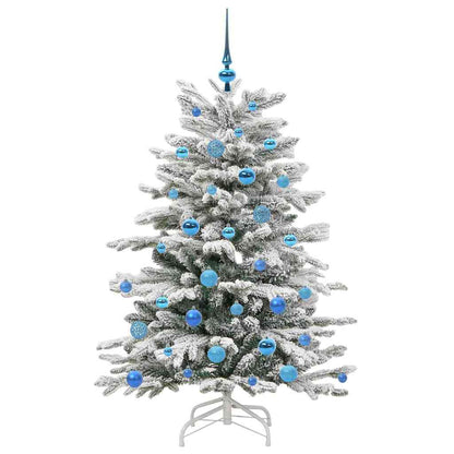 Artificial Hinged Christmas Tree White 150 cm PE and PVC