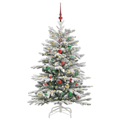 Artificial Hinged Christmas Tree White 150 cm PE and PVC