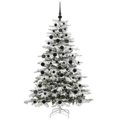 Artificial Hinged Christmas Tree White 180 cm PE and PVC
