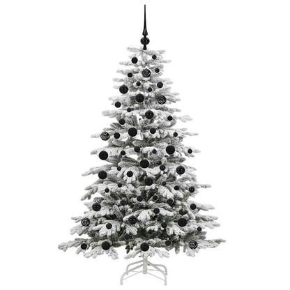 Artificial Hinged Christmas Tree White 180 cm PE and PVC
