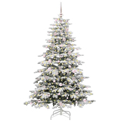Artificial Hinged Christmas Tree White 180 cm PE and PVC
