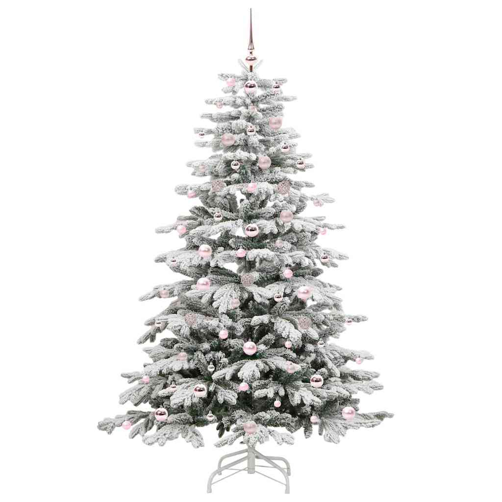 Artificial Hinged Christmas Tree White 180 cm PE and PVC
