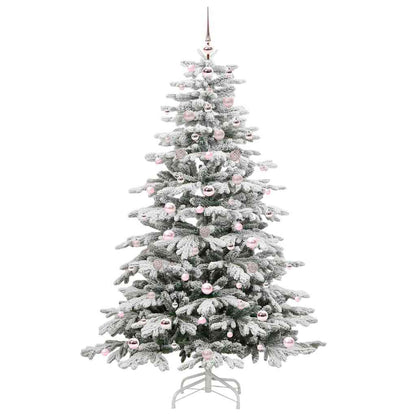 Artificial Hinged Christmas Tree White 180 cm PE and PVC