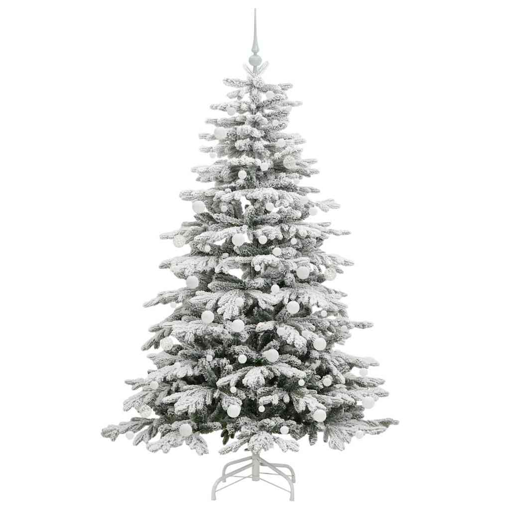 Artificial Hinged Christmas Tree White 180 cm PE and PVC