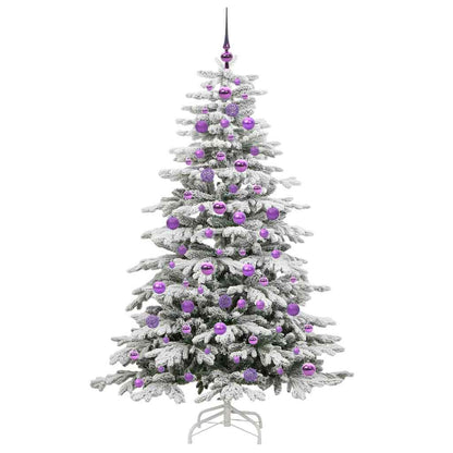 Artificial Hinged Christmas Tree White 180 cm PE and PVC