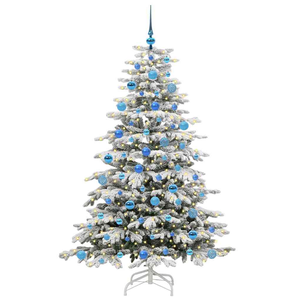 Artificial Hinged Christmas Tree White 180 cm PE and PVC
