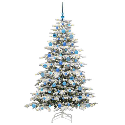 Artificial Hinged Christmas Tree White 180 cm PE and PVC