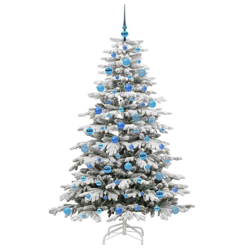 Artificial Hinged Christmas Tree White 180 cm PE and PVC