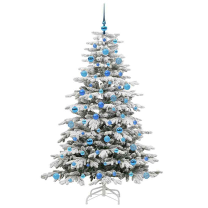 Artificial Hinged Christmas Tree White 180 cm PE and PVC