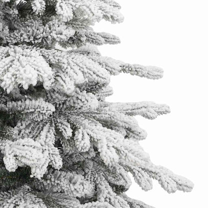Artificial Hinged Christmas Tree White 210 cm PE and PVC
