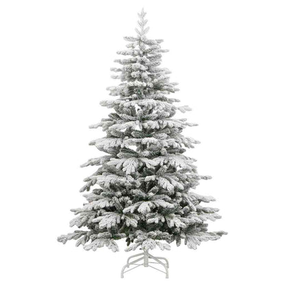 Artificial Hinged Christmas Tree White 210 cm PE and PVC