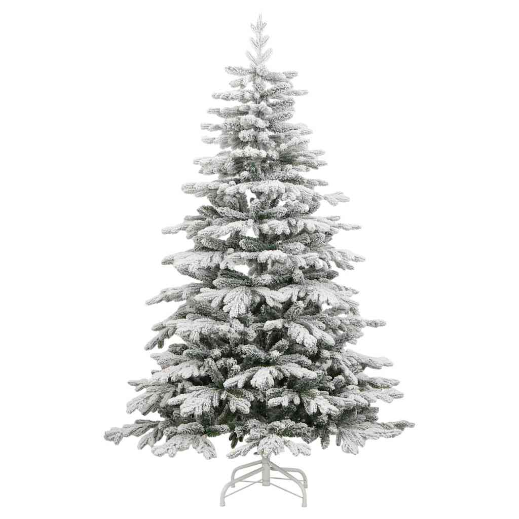 Artificial Hinged Christmas Tree White 210 cm PE and PVC