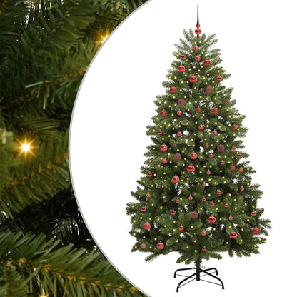 Artificial Christmas Tree 210 cm 300 LEDs Warm White Green