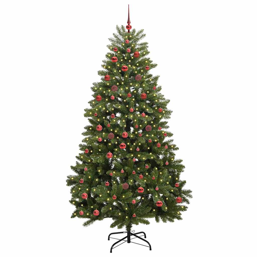 Artificial Christmas Tree 210 cm 300 LEDs Warm White Green