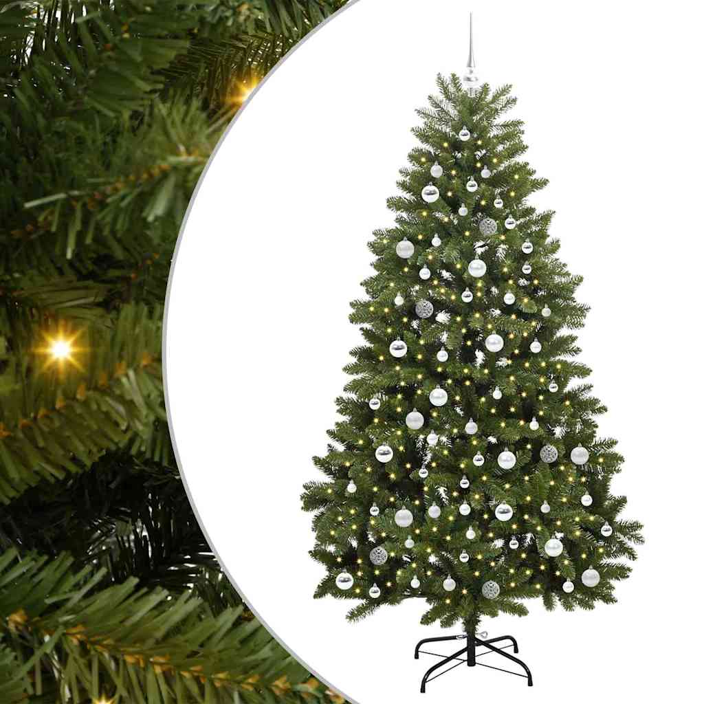 Artificial Christmas Tree 210 cm 300 LEDs Warm White Green