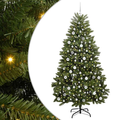Artificial Christmas Tree 210 cm 300 LEDs Warm White Green