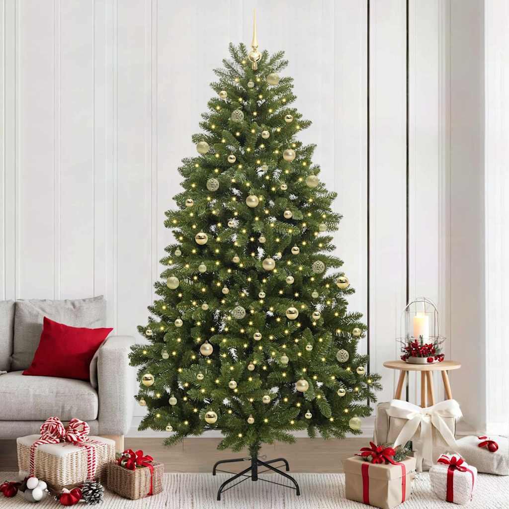 Artificial Christmas Tree 240 cm 300 LEDs Warm White Green