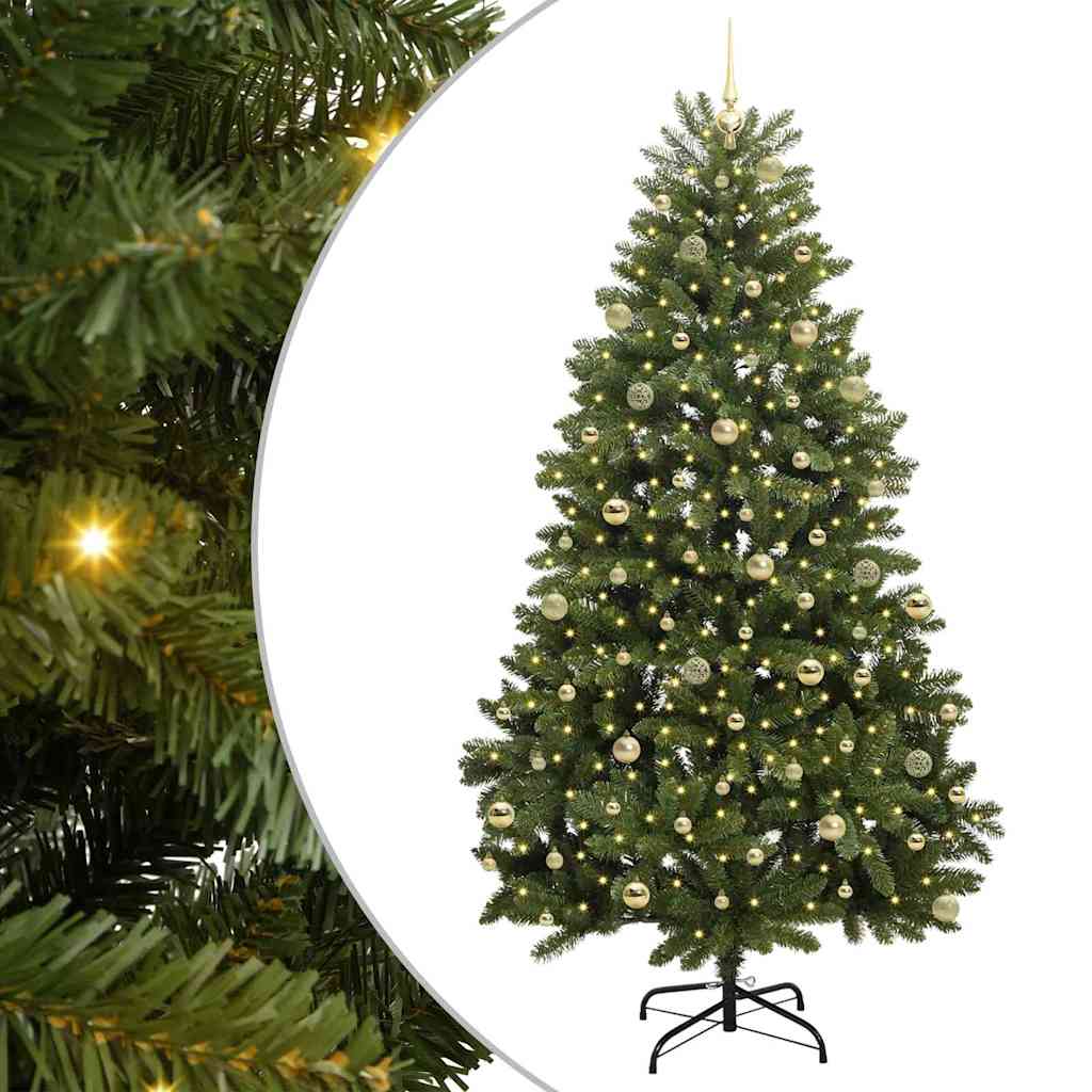 Artificial Christmas Tree 240 cm 300 LEDs Warm White Green