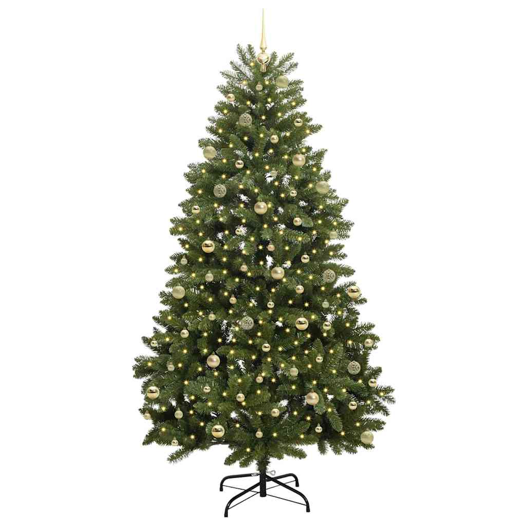 Artificial Christmas Tree 240 cm 300 LEDs Warm White Green