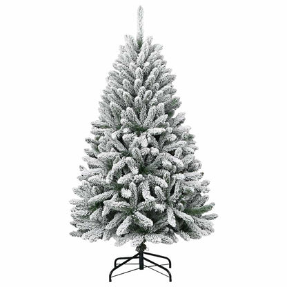 Artificial Christmas Tree Green and White 120 cm PVC and Metal