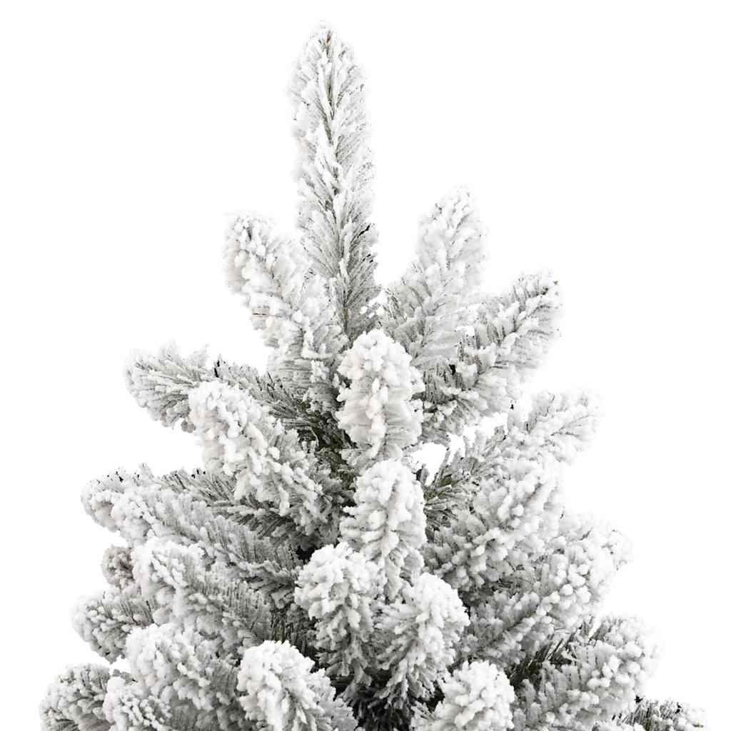 Artificial Christmas Tree Green and White 180 cm PVC and Metal